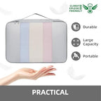 6 Set Packing Cubes Various Sizes Packing Organizer for Travel Accessories Luggage Carry On Suitcase (06-Grey / 6 Set-middle Mesh)