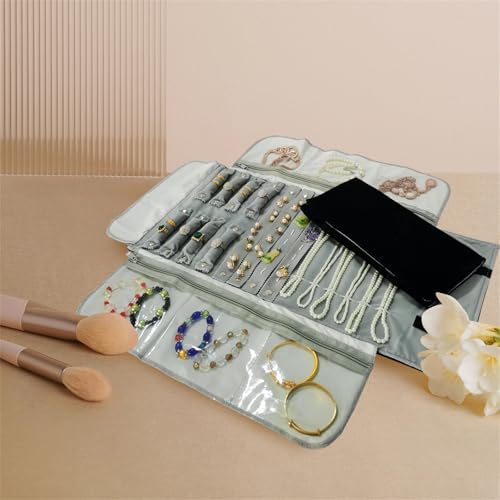 Travel Jewelry Case (Grey and Black)