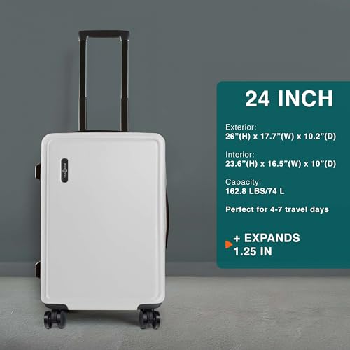 Luggage Sets 2 Piece (2 Piece Set (24"/28") / White)