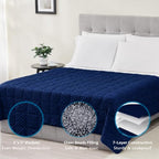 Weighted Blanket 48"x72" 20lbs Navy Thick Warm Twin Minky Heavy Blanket (23-oceana / 48" x 72" | 20lbs)