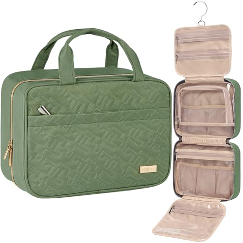 Travel Toiletry Bag for women (Medium / Bronze Green)