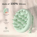 Silicone Scalp Massager Shampoo Brush (Mint Green)