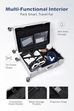 All Aluminum Zipperless Suitcase (Aluminum Black / Carry on 20inch)