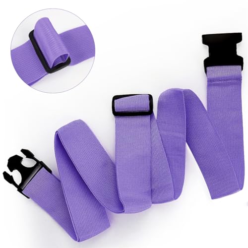 Luggage Straps for Suitcases (2Pcs Purple / 45 In Connect)