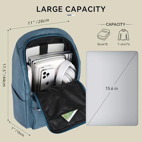 Casual Daypacks Superbreak Backpack 14 inch Laptop Backpack for Women & Men Fits Tourism Business (Steelblue)