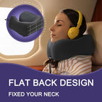 Neck Pillow for Travel with Travel Pouch (Black Striped Kit)