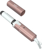 VAV Mini Travel 2 in 1 Hair Straightener and Curler 1 Inch Curling Iron Flat Iron Dual Voltage Hair Styling Tools Ceramic Coating Panel