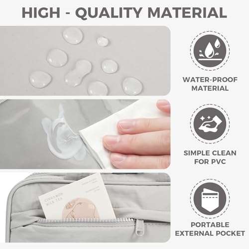 Toiletry Bag for Women (Grey / L)