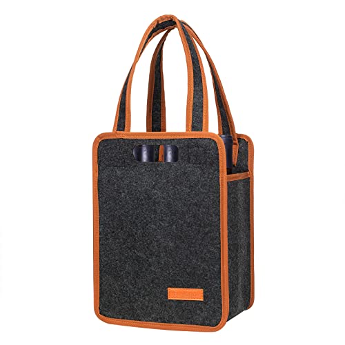 6 Bottle Wine Carrier Tote Bag (6 Bottle)