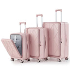 3 Piece Luggage Set (Pink#D / 3 Piece Set)