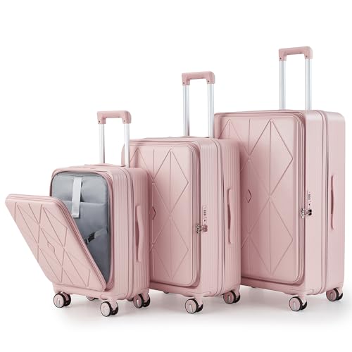 3 Piece Luggage Set (Pink#D / 3 Piece Set)