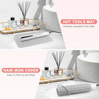 Plus Size Silicone Heat Resistant Mat for Hair Tools (Grey)