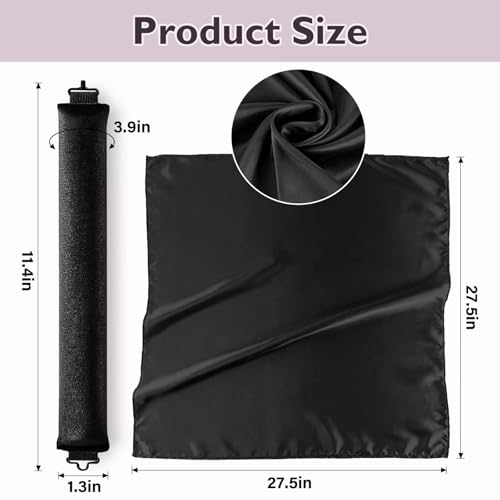 Overnight Hair Curlers Heatless Curls (Black(Pack of 6))