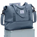 Travel Duffle Bag Carry On Weekender 18x14x8 Gym Work Bags for Women Men (A14-JewelBlue-expandable / Large)