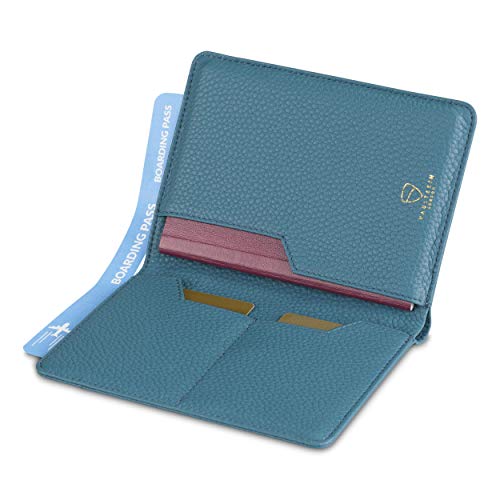 KENSINGTON Passport Holder for Travel (One Size / Matt Turquoise)