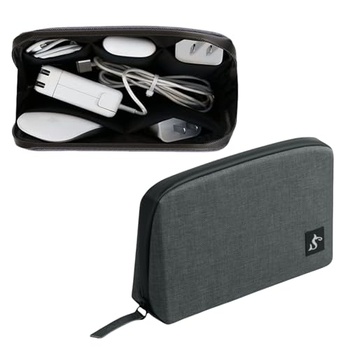 Small Electronics Organizer Travel Case (Grey / Small)