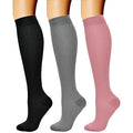Compression Socks for Women & Men Circulation (XX-Large / 07 Black/Grey/Pink)