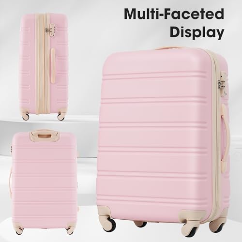 Luggage sets of 2 Piece (Luggage Set With Bags / Light Pink(20+28+bag))