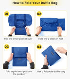 Small Duffel Bag 20 Inches Foldable Lightweight Gym Bag with Inner Pocket for Travel Sports (20 Inches Blue / 20 INCHES)