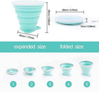 Collapsible Cup for Traveling (4Pack-Pink-Green-Milk Tea-Beige)