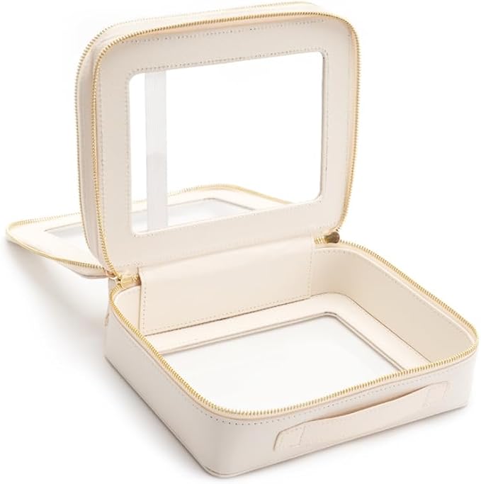 Aveniee Clear Makeup Bags, Double Layer Cosmetic Case - Image 4