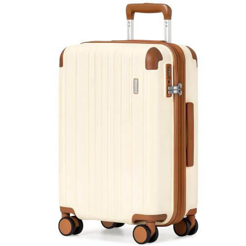 Luggage Lightweight and Durable Hardshell (Caramel Ivory2.0 / S(20in))