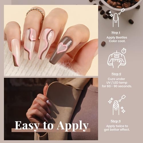 Beetles Brown Gel Nail Polish (I - Creme Brown | Gray Brown)