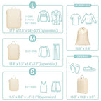 Compression Packing Cubes for Travel (08 Beige / 6-Piece Set)