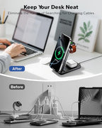 Foldable 3in1 Charging Station for Magsafe (Grey)