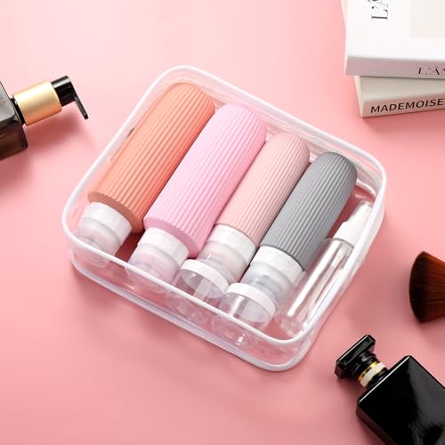 16 Pack Travel Bottles for Toiletries (Large / Pink)
