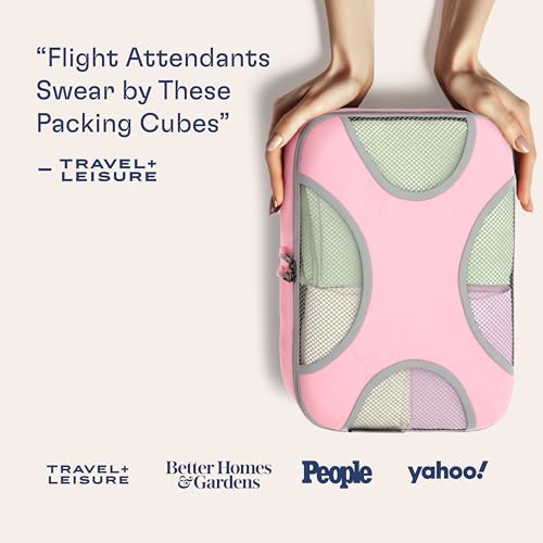 8 Set Packing Cubes for Travel (8 Set - Summer Pink / Set of 8)