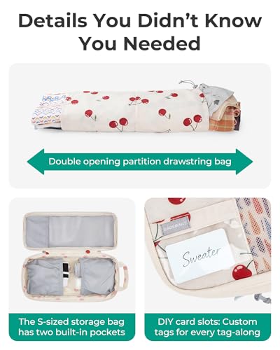 6 Set Compression Packing Cubes for Travel (Cherry Pop / Set of 6)