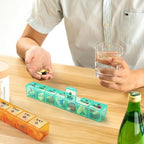 2 Pack Weekly Large Pill Organizer (Blue-orange)