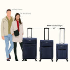 Anzio Softside Expandable Luggage with Spinner Wheels (Navy / 2-Piece Set (22/30))