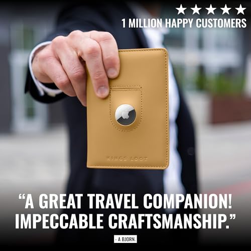 Passport Wallet with Holder for AirTag (Driftwood)