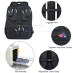 Travel Laptop Backpack 18.4 Inch XXXL Computer Backpack for Men (Black/Grey / 18.4 inch)
