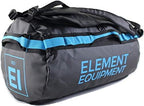 Element Equipment Trailhead Duffel Bag Shoulder Straps Waterproof Black/Blue by ElementEquipment