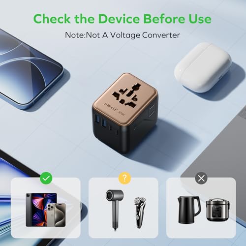 Mini 35W Universal Travel Adapter 7 (35W / Gold)