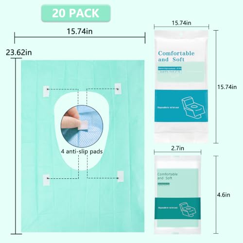 20 Pack Toilet Seat Covers Disposable (Green)