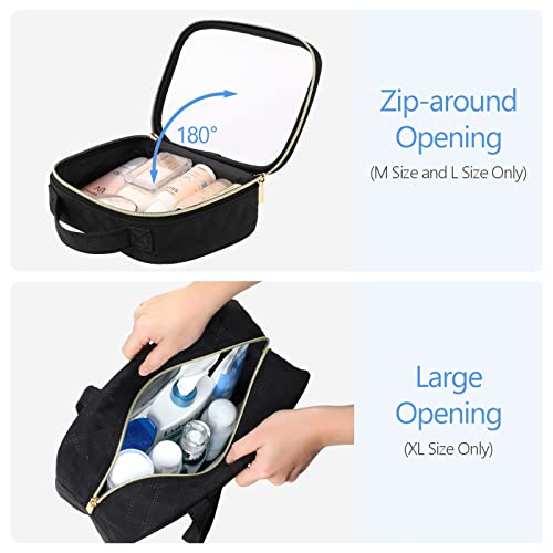 Clear Makeup Bag Travel (05 Black / Full Vacation (Mixed Sizes))