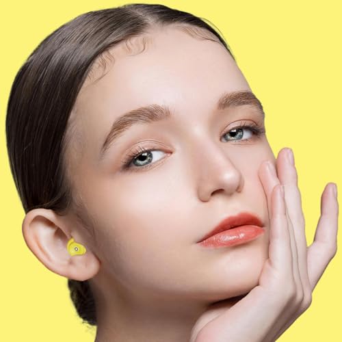 Ear Plugs for Sleeping Earplugs for Concerts Noise Cancelling Reusable Soft Silicone Noise Reduction Earbuds for Travel (Yellow)