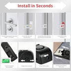 Portable Door Lock & Door Stop Alarm Set (Red)