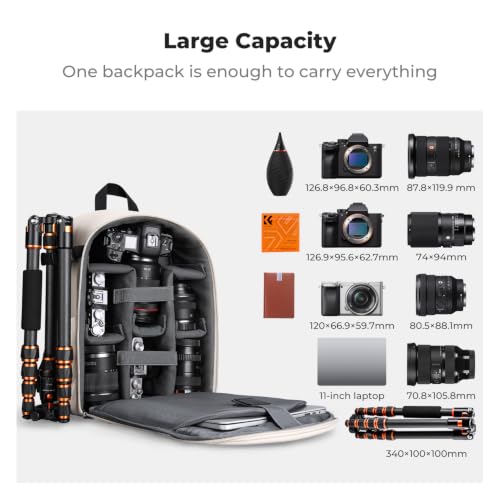 Camera Backpack (08-beige&black)