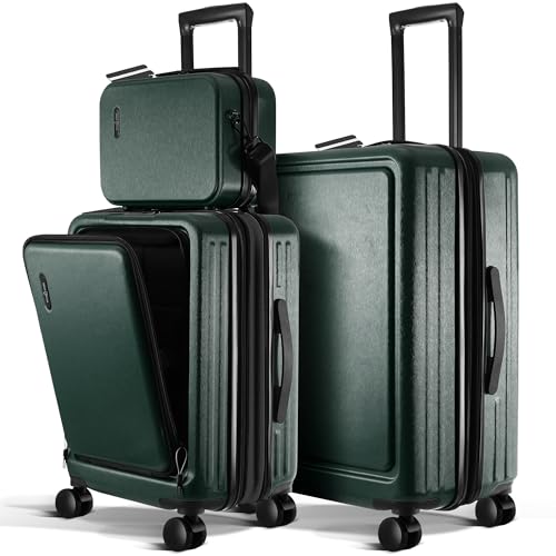 3 Piece Luggage Sets (3 Piece Set (20"/24") / Green)