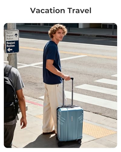 Expandable Carry On Luggage 22x14x9 Airline Approved (Expandable Carry On 20 Inch / Haze Green)