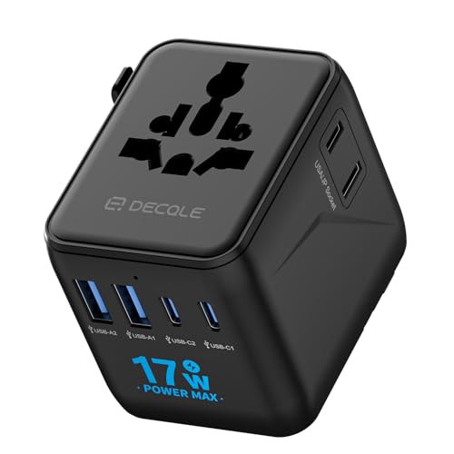 Pro” Universal Travel Adapter 2 USB (2C+2A 17W / Black)