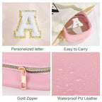 Mini Initial Makeup Bag (Mini-Pink / M)