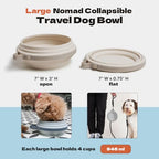 Nomad Large Collapsible Travel Dog Bowl (Natural Sand / Large)