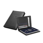 Travel Wallet & Family Leather Passport Holder Cover RFID Blocking Travel Wallet (Black)