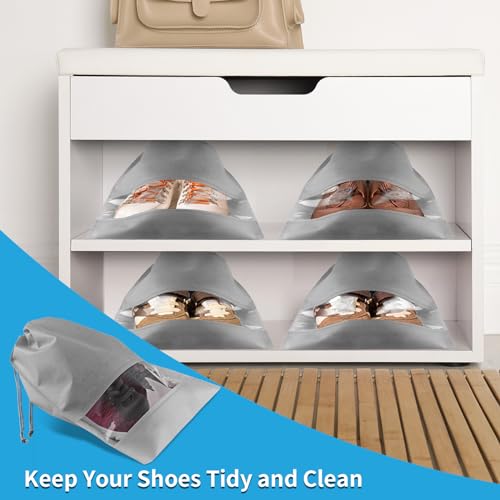 Grey Travel Shoe Bags (Grey / 5 Pack)